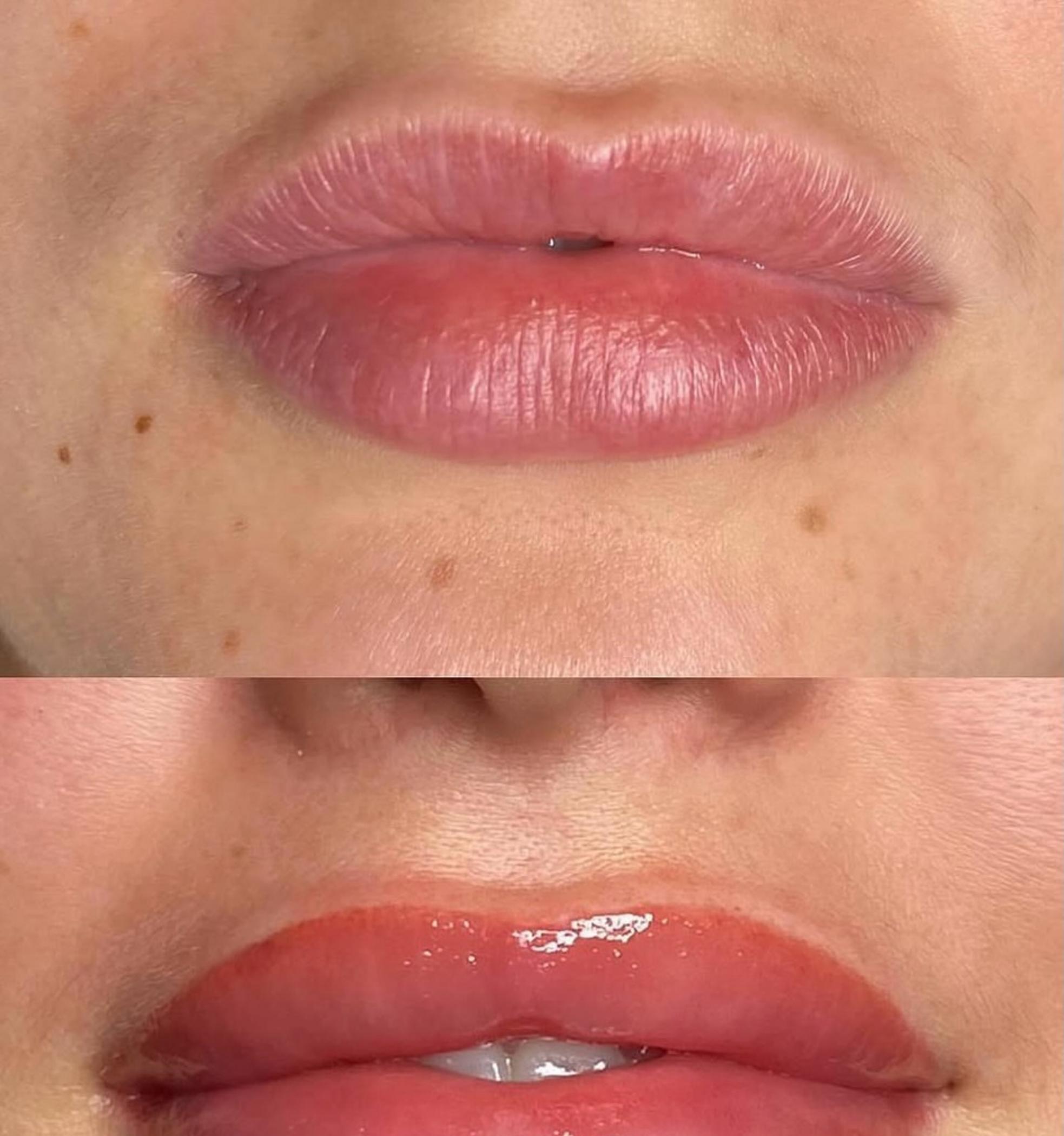 cosmetic tattoo lip shading process