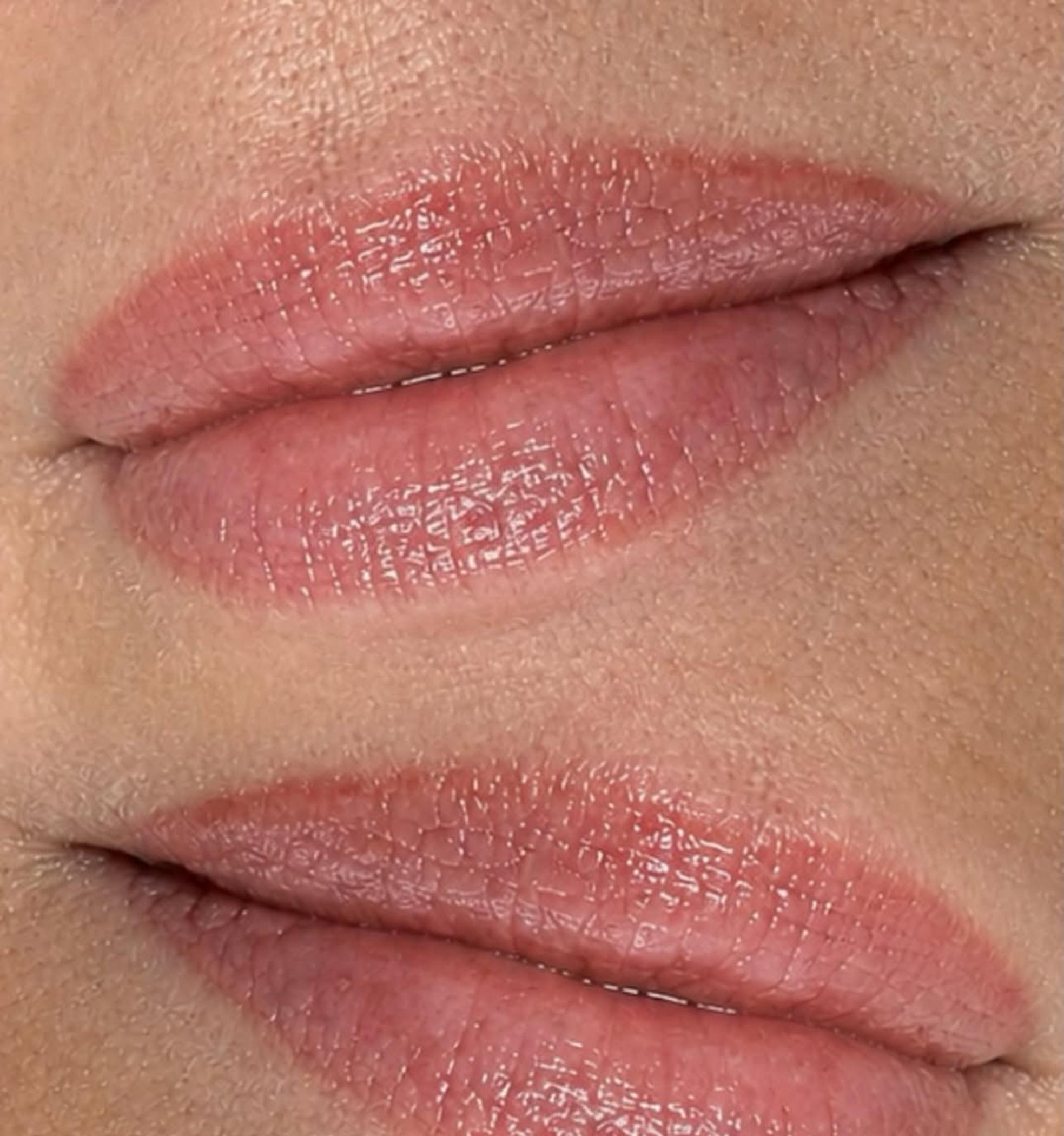 early lip tattoo healing stage